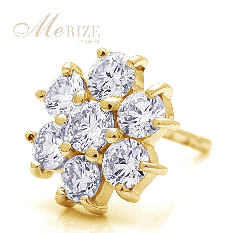 K18 天然 ダイヤ 0.7ct パヴェ ゴールド ピアス ペア スタッド レディース SIクラス フラワー 花 ダイヤモンド 0.7カラット 18金 ホワイト イエロー ピンクの画像