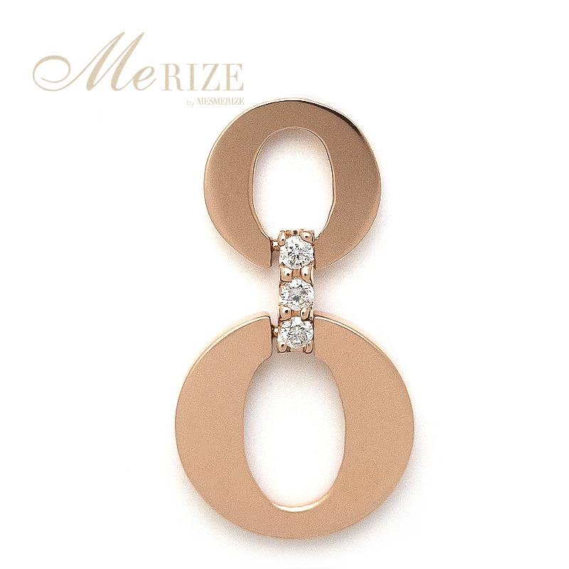 K18 天然 ダイヤ 8mmx17mm ブラタイプ ゴールド ペア 揺れる リング  