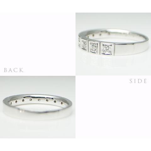 K18 天然 ダイヤ 0.14ct ゴールド エタニティ リング 指輪 レディース 天然石 SIクラス ダイヤモンド 9石  0.14カラット 18金 品質保証書付の画像