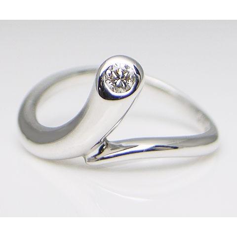 K18 天然 ダイヤ 一粒 0.04ct ゴールド ピンキー リング 指輪 レディース 小指 天然石 SIクラス ダイヤモンド 1石 0.04カラット 18金 品質保証書付の画像