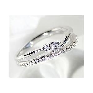 天然 ダイヤ 0.20ct 重ね付け風 エタニティ リング 指輪 K18 ゴールド 