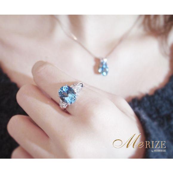 天然大粒 一粒 アクアマリン 2.0ct ダイヤ リング 指輪 K18 天然大粒 一粒 アクアマリン 2.0ct ダイヤ リング 指輪 K18