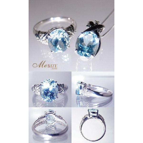 天然大粒 一粒 アクアマリン 2.0ct ダイヤ リング 指輪 K18 天然大粒 一粒 アクアマリン 2.0ct ダイヤ リング 指輪 K18