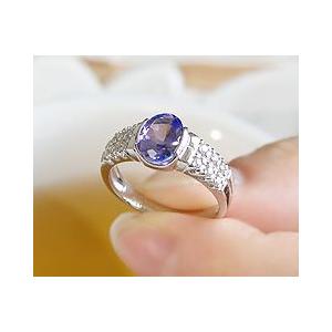 天然 タンザナイト 1.0ct 大粒 一粒 ダイヤ リング K18 ゴールド各色 プラチナ pt950 pt900 指輪 レディース オーバル SIクラス ダイヤモンド  1カラット 婚約の画像