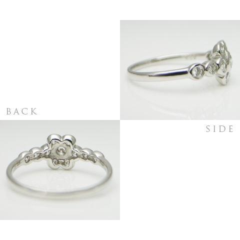 天然 ダイヤ 0.5ct フラワー リング 指輪 K18ゴールド各色 レディース SIクラス ダイヤモンド 0.5カラット 11石 天然石 18金 プレゼント 花 品質保証書付の画像