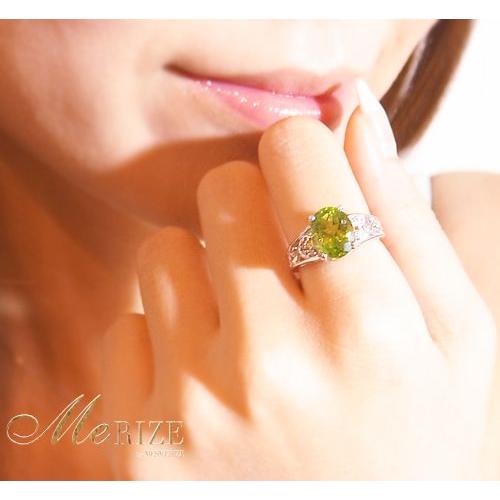 天然 ペリドット 2.5ct 大粒 一粒 ダイヤ リング 指輪 K18 ゴールド各色 プラチナ pt950 pt900 レディース ダイヤモンド 贅沢 2.5カラット 18金 品質保証書付の画像