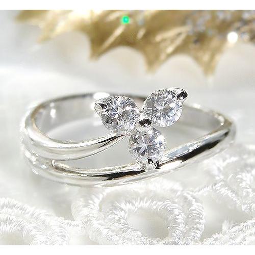 天然 ダイヤ 0.35ct フラワー リング 指輪 K18 ゴールド各色