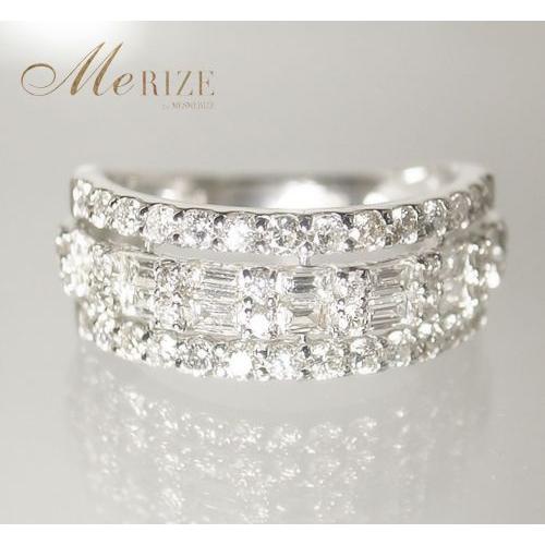 Pt900 天然ダイヤモンド1CTパヴェデザインリング