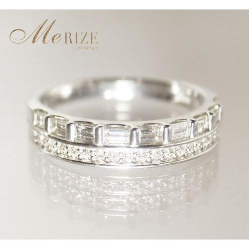 天然 ダイヤ 0.5ct ハーフ エタニティ リング 指輪 K18 ゴールド各色