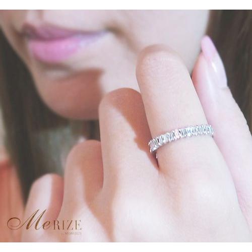 天然 バケットカット ダイヤ ハーフ エタニティ リング 指輪 K18