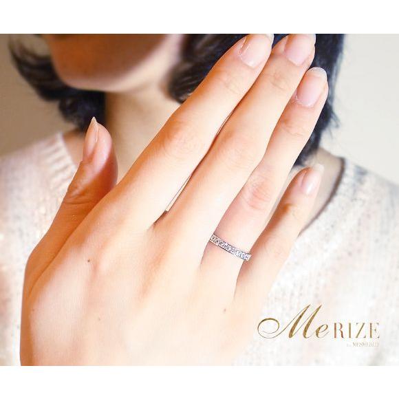 天然 ダイヤ 0.51ct エタニティ リング フチあり ピンキー対応可 K18