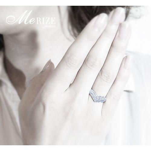 pt950 pt900 天然 ダイヤ 0.5ct パヴェ プラチナ リング V字 高級 指輪  