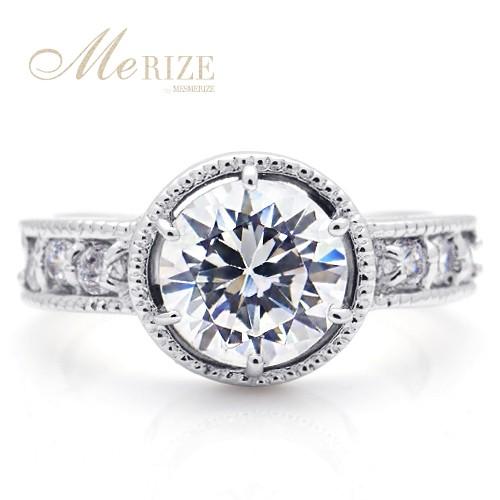 大粒 天然 ダイヤ 1.43カラット センター1.25カラット 一粒石 リング