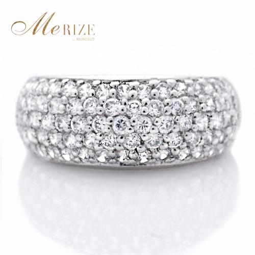 天然 ダイヤ 贅沢 1.0カラット パヴェ プラチナ リング 指輪 K18