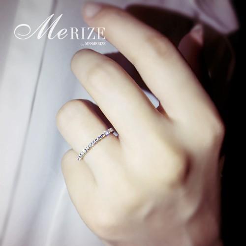 天然 ダイヤ 0.20ct ハーフ エタニティ リング K18 ゴールド各色