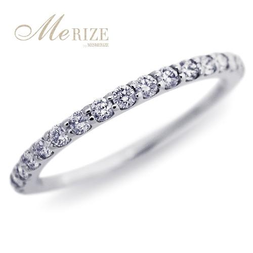 天然 ダイヤ 0.25ct ハーフ エタニティ リング K18 ゴールド各色