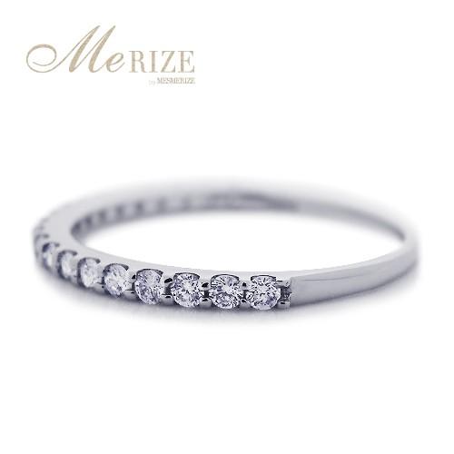 天然 ダイヤ 0.25ct ハーフ エタニティ リング K18 ゴールド各色
