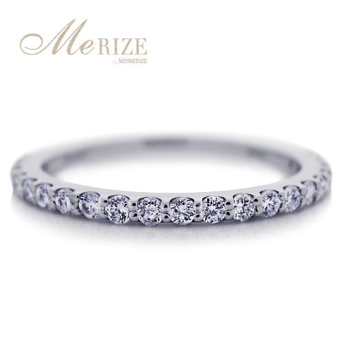 天然 ダイヤ 0.30ct ハーフ エタニティ リング K18 ゴールド各色  