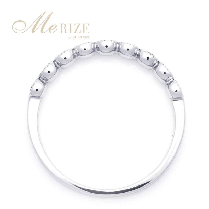 パープル ダイヤ 0.25ct ミル打ち ハーフ エタニティ リング K18 パープル ダイヤ 0.25ct ミル打ち ハーフ エタニティ リング K18