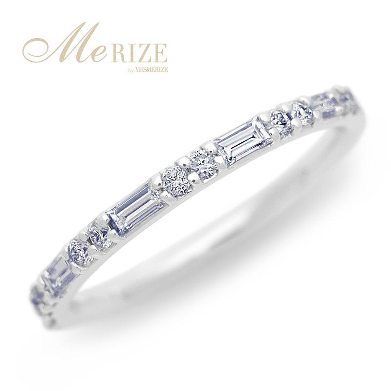 プラチナ　エタニティリング バゲットカット　12号 楽天市場】K18 PT ダイヤモンド エタニティ リング バゲットカット 0.4