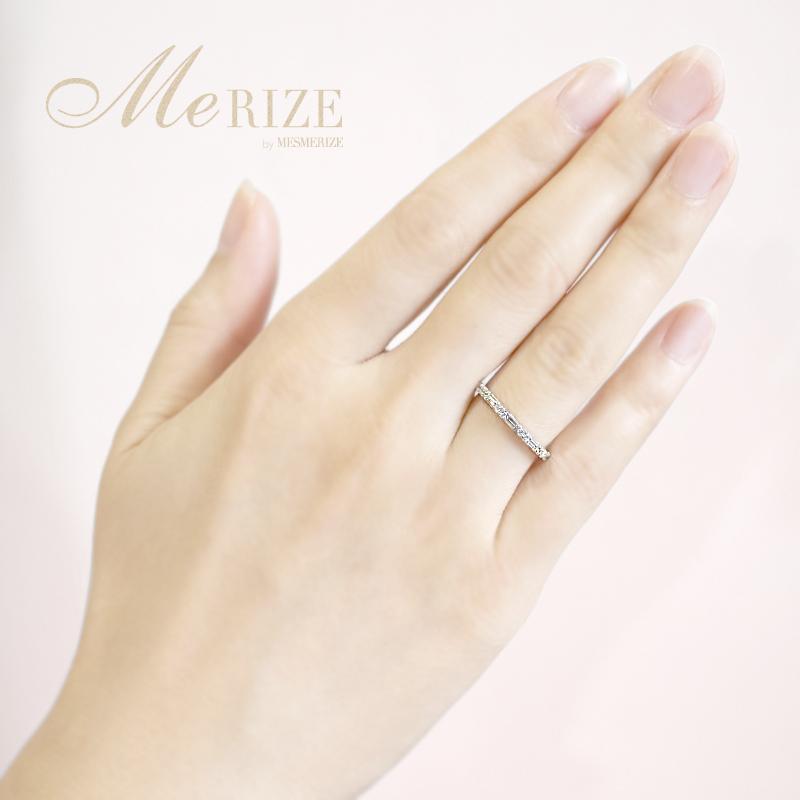 天然 ダイヤモンド バケットカットエタニティ リング K18 ゴールド各色