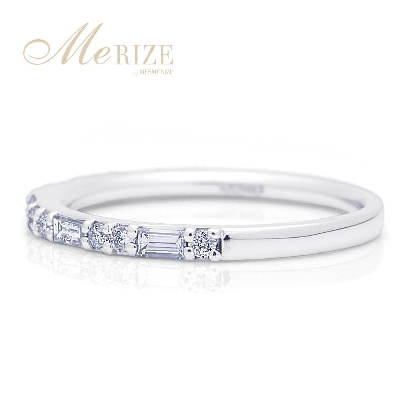 天然 ダイヤモンド バケットカットエタニティ リング K18 ゴールド各色