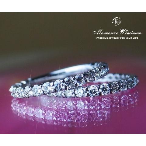 pt950 pt900 天然 ダイヤ 0.62ct プラチナ ハーフ エタニティ リング 