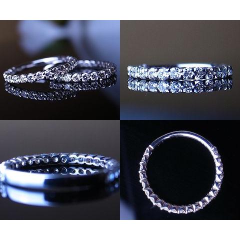 pt950 pt900 天然 ダイヤ 0.62ct プラチナ ハーフ エタニティ リング 