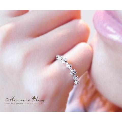 天然 ダイヤ ローズ ピンキー リング K18 K10 ゴールド各色 指輪  