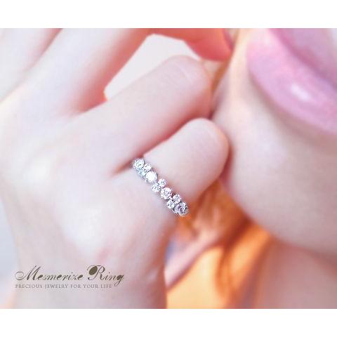 天然 ダイヤ 0.3ct ピンキー リング K18 K10 ゴールド各色 指輪 レディース ダイヤモンド 10石 0.3カラット 18金  10金 小指 品質保証書付の画像