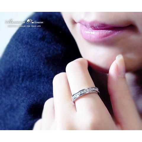 天然 ダイヤ 0.15ct フチあり エタニティ リング K18 ゴールド各色 