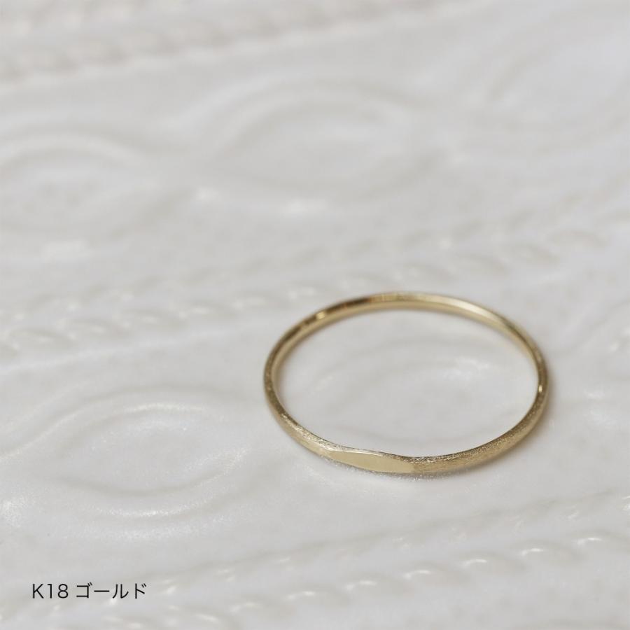指輪 プラチナ 18金 K18 ピンクゴールド レディース 華奢 細身 シンプル one point ring ワンポイントリング 0号〜20号|jewelry-petit|10