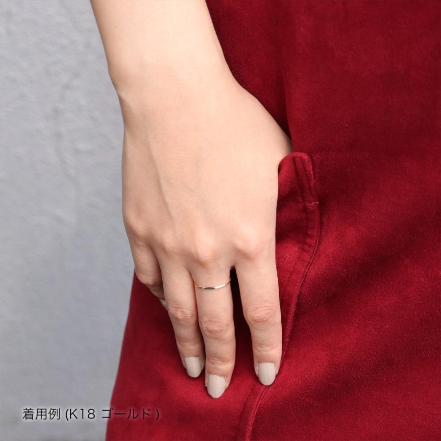 指輪 プラチナ 18金 K18 ピンクゴールド レディース 華奢 細身 シンプル one point ring ワンポイントリング 0号〜20号|jewelry-petit|13