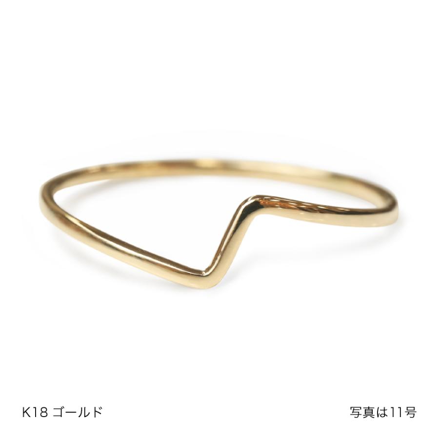 指輪 レディース リング シンプル 18金 K18 ピンクゴールド プラチナ