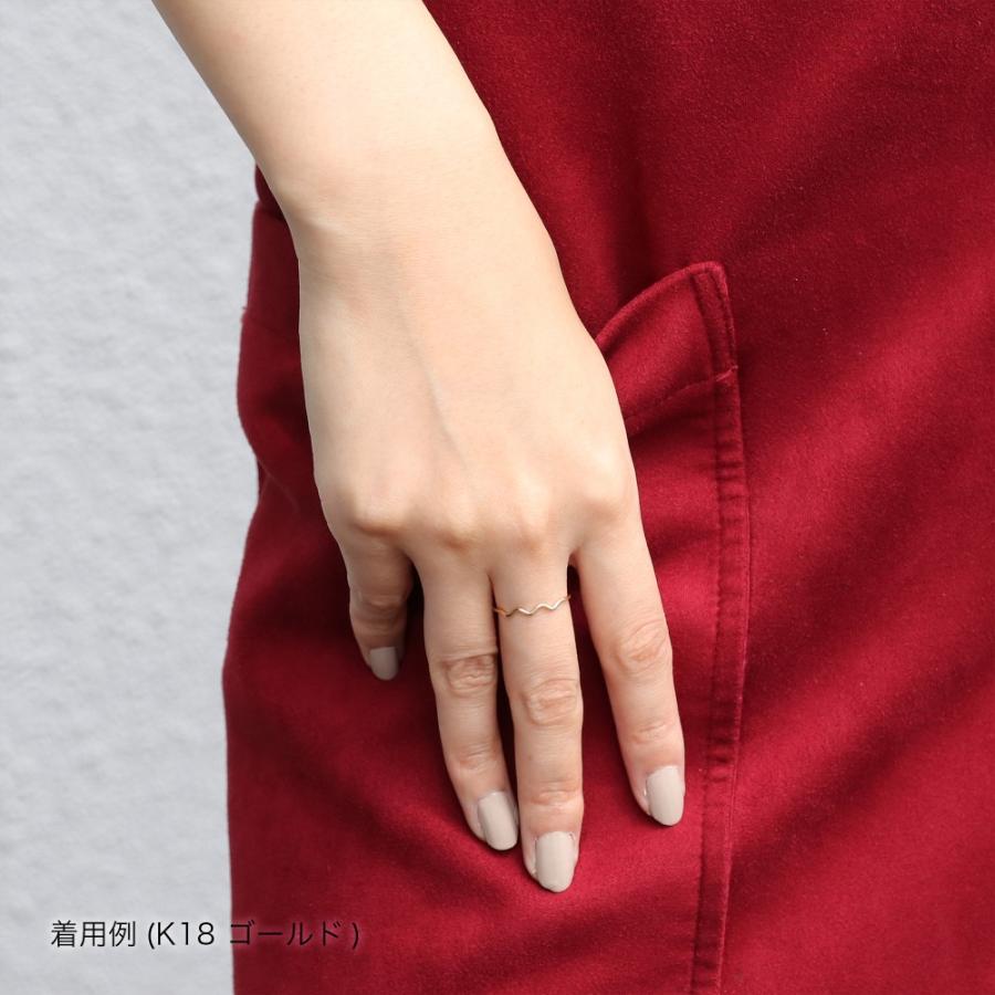 指輪 レディース リング シンプル 18金 K18 ピンクゴールド プラチナ