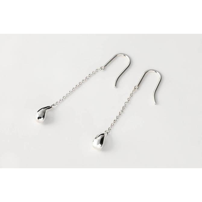 美品◆ティファニー★ティアドロップ ピアス 可憐なサイズ♪ Tiffany ティアドロップ シルバーピアス 10mm (Tiffany