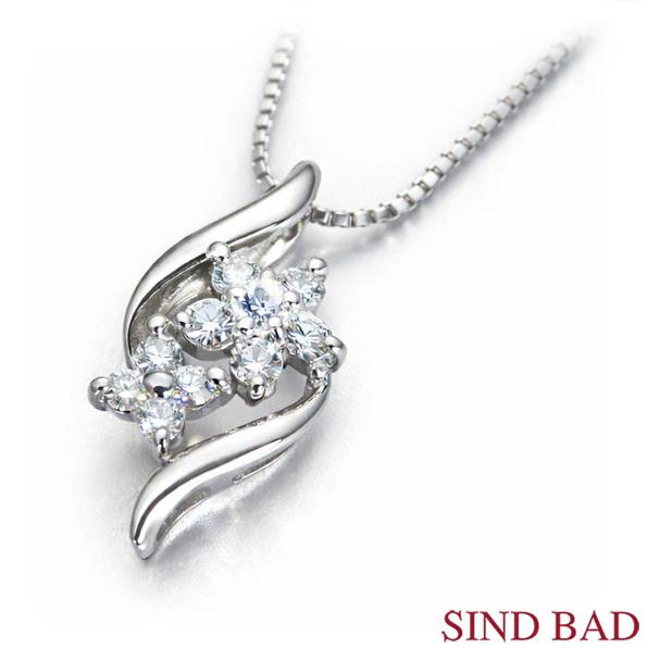 スイートテンダイヤモンド プラチナ ネックレス ペンダント 0.12ct 