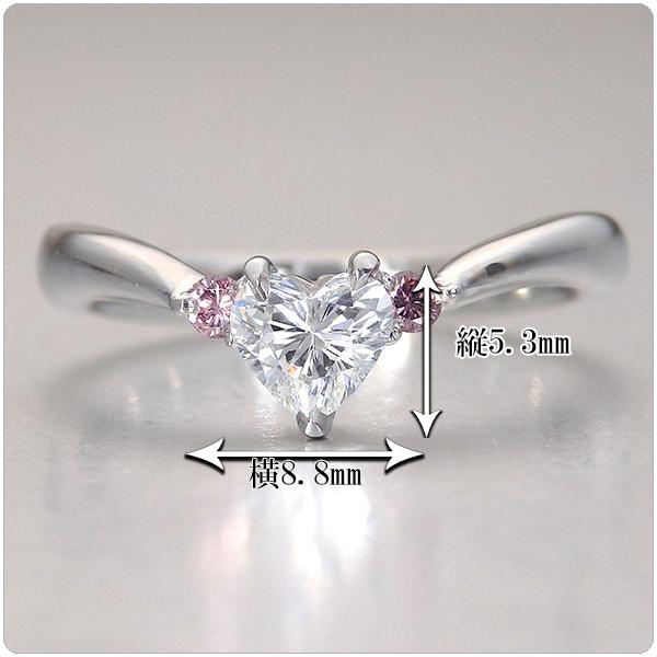 ハートシェイプ ピンクダイヤモンド 0.359ct F SI2 HEART BRILLIANT 