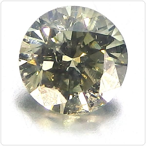 天然グリーンダイヤモンド ルース 0.155ct ファンシー ダーク グレー