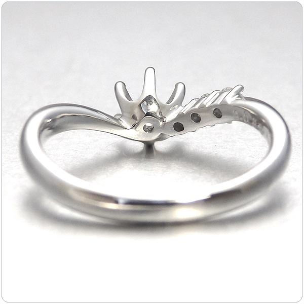 デザイン枠（空枠）- 脇石ピンクダイヤモンド(0.017ct)・ダイヤモンド(0.066ct)（中石別料金） オーダーメイド 婚約指輪の画像