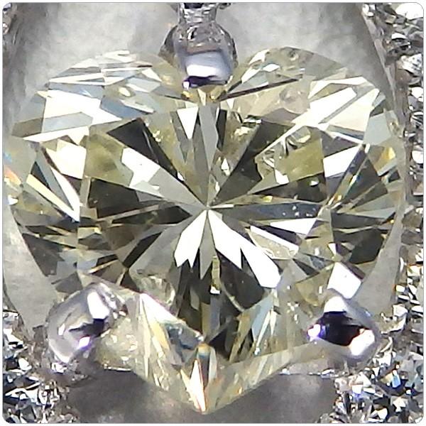 イエローダイヤ ネックレス トップ プラチナ ペンダント ヘッド 天然イエローダイヤ 0.463ct DGL鑑定書付きの画像