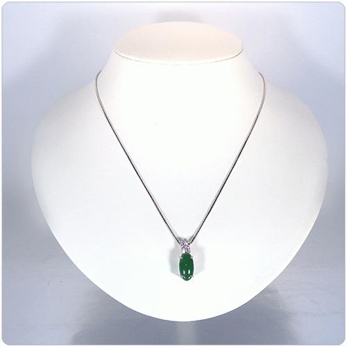 翡翠 ペンダント トップ 4.325ct プラチナ ネックレス トップ 翡翠 ペンダント トップ 4.325ct プラチナ ネックレス トップ