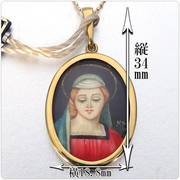 ミ*ホ様 18K アンティーク ペンダント ネックレス トップ ヴィンテージ 珊 細密画 ネックレス トップ ペンダントヘッド 手書き 西洋絵画 女神像