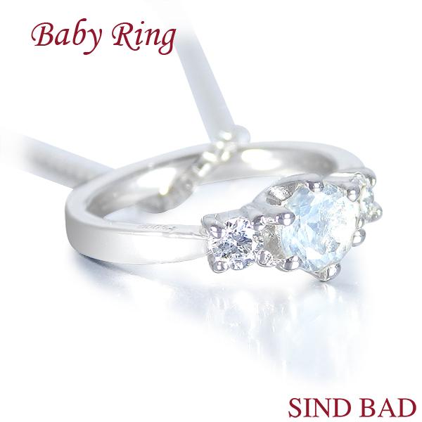 ベビーリング ネックレス  刻印無料  6月誕生石  ムーンストーン /プラチナ/出産祝い/バースデー/成人祝い /還暦祝い【 星凛-きらり】 | ブランド登録なし