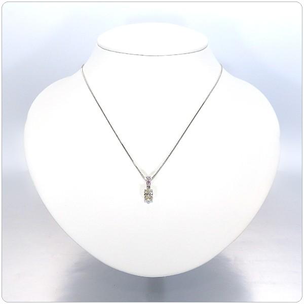 カラーダイヤ ネックレス トップ プラチナ ペンダント ヘッド ダイヤ