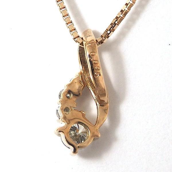 ダイヤモンド 0.09ct  ネックレス K18 イエローゴールド ペンダント 0.09ct 誕生日 プレゼント【ダイヤモンド ペンダント K18イエローゴールド】の画像