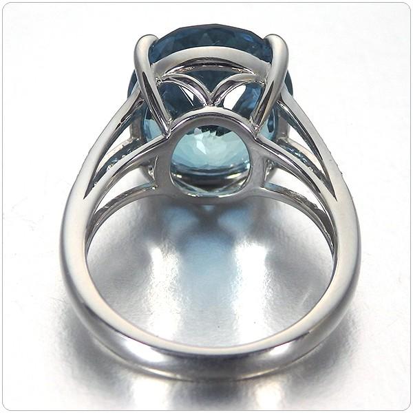 アクアマリン 8.074ct 指輪 プラチナ リング ダイヤ 0.083ct アクアマリン 8.074ct 指輪 プラチナ リング ダイヤ 0.083ct