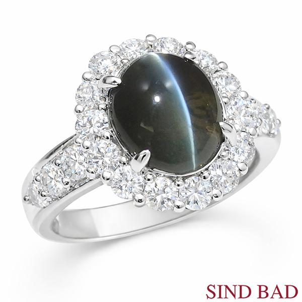 キャッツアイ 指輪 プラチナ リング 4 170ct ダイヤ 1 068ct 中央宝石研究所鑑別書 付き キャッツアイ 2月 誕生石 4カラットアップ 4ctup Ring Catseye 4170 ルース ジュエリー Sindbad 通販 Yahoo ショッピング