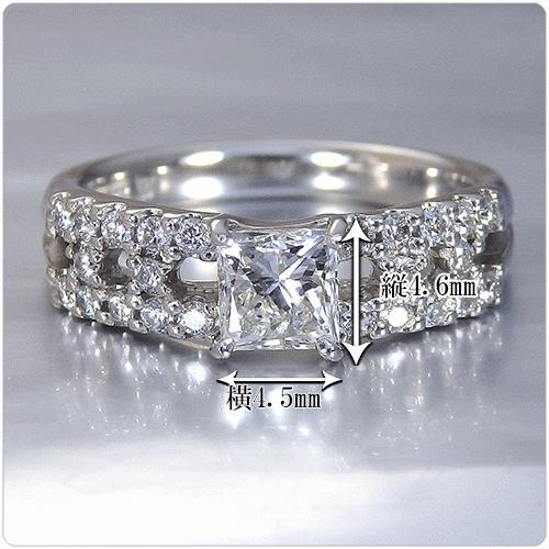 ダイヤモンド 指輪 プラチナ リング 0.621ct プリンセスカット ダイヤモンド 指輪 プラチナ リング 0.621ct プリンセスカット