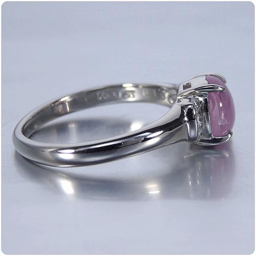 ピンクスターサファイア 指輪 プラチナ リング 1.568ct 【ピンク ピンクスターサファイア 指輪 プラチナ リング 1.568ct 【ピンク